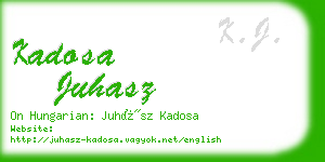 kadosa juhasz business card